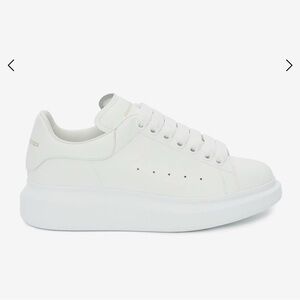 Alexander McQueen Women's Oversized Classic White Sneakers | Size 38 / US 8
